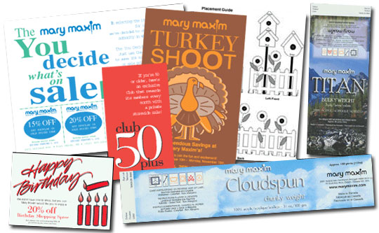 Mary Maxim marketing materials