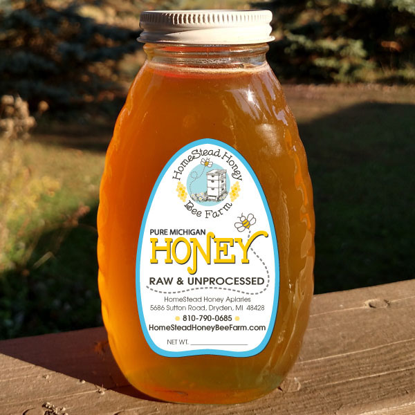 HoneyStead Honey label