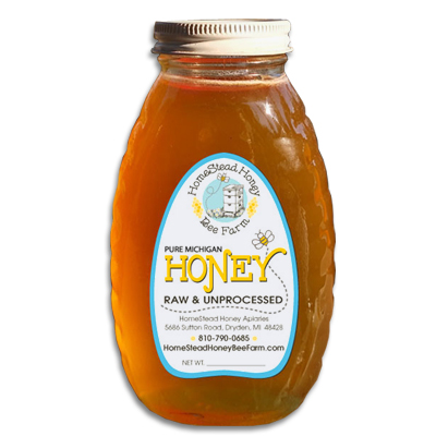 HomeStead Honey Bee Farm label